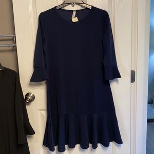 Navy Blue Shift Dress - Large